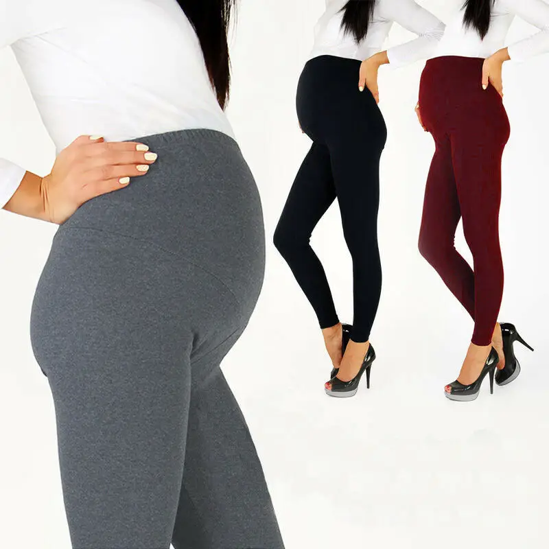 Женские Длинные плотные облегающие брюки для беременных женщин Одежда кормящих