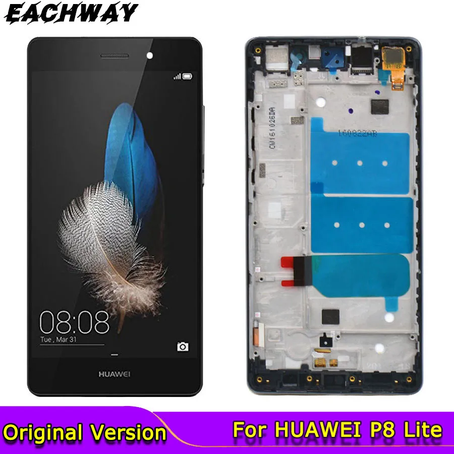 

Huawei P8 Lite LCD Display Touch Screen Digitizer Assembly With Frame Replacement ALE-L04 ALE-L21 For 5.0" Huawei P8 Lite LCD