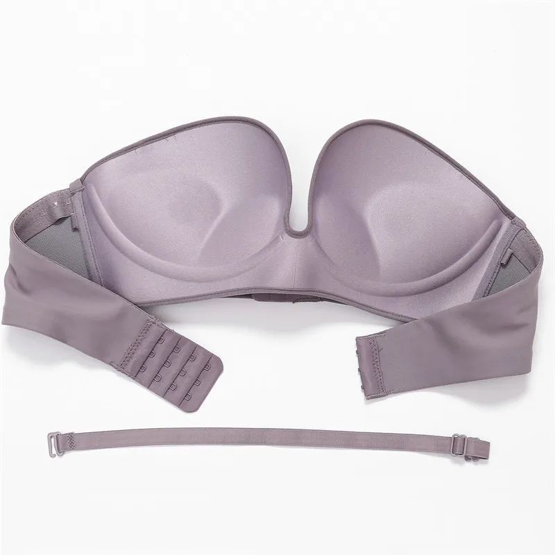 

Front Closure Sexy Push Up Bra Women Invisible Bras Underwear Lingerie for Female Brassiere Strapless Seamless Bralette ABC Cup