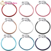 2020 new 9 colors 16cm 21cm leather charm bracelet for women fit original charm beads diy brand fine bracelet dropshipping