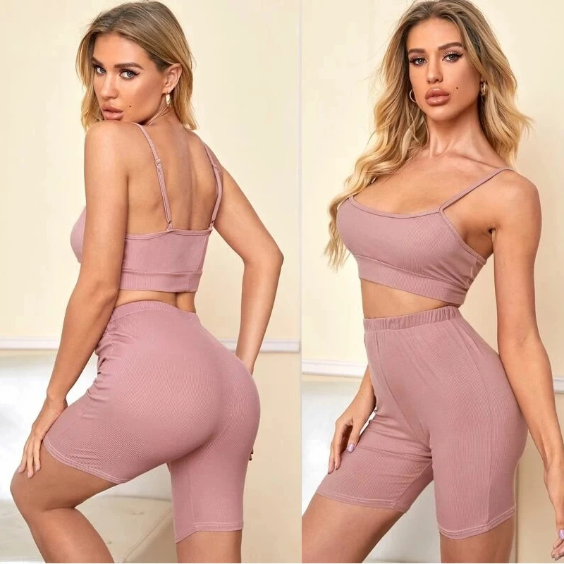 Комплект из двух предметов женская пижама повседневная хлопковая мягкая ткань