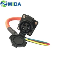 32a sae j1772 socket inlet for electric vehicle charging with 0 5m ev charger cable