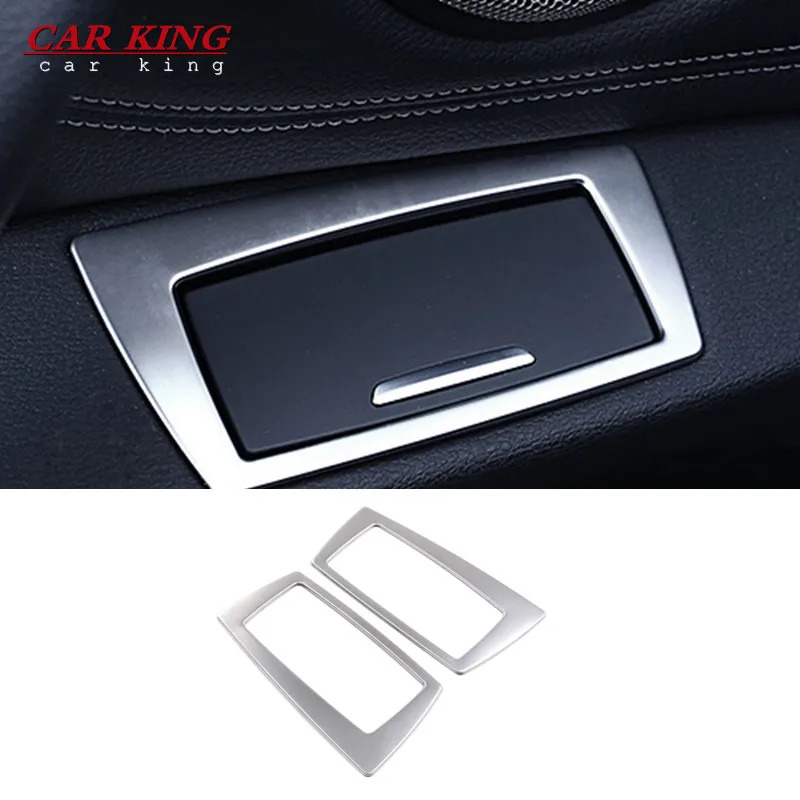 

For BMW X1 F48 2016 2017 2018 Stainless steel Car Rear Ashtray panel cover trim auto accessories styling 2pcs