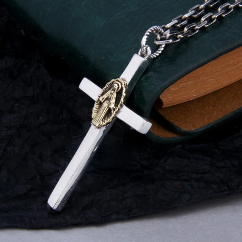 Новинка однотонные ювелирные изделия BOCAI из стерлингового серебра S925 пробы крест