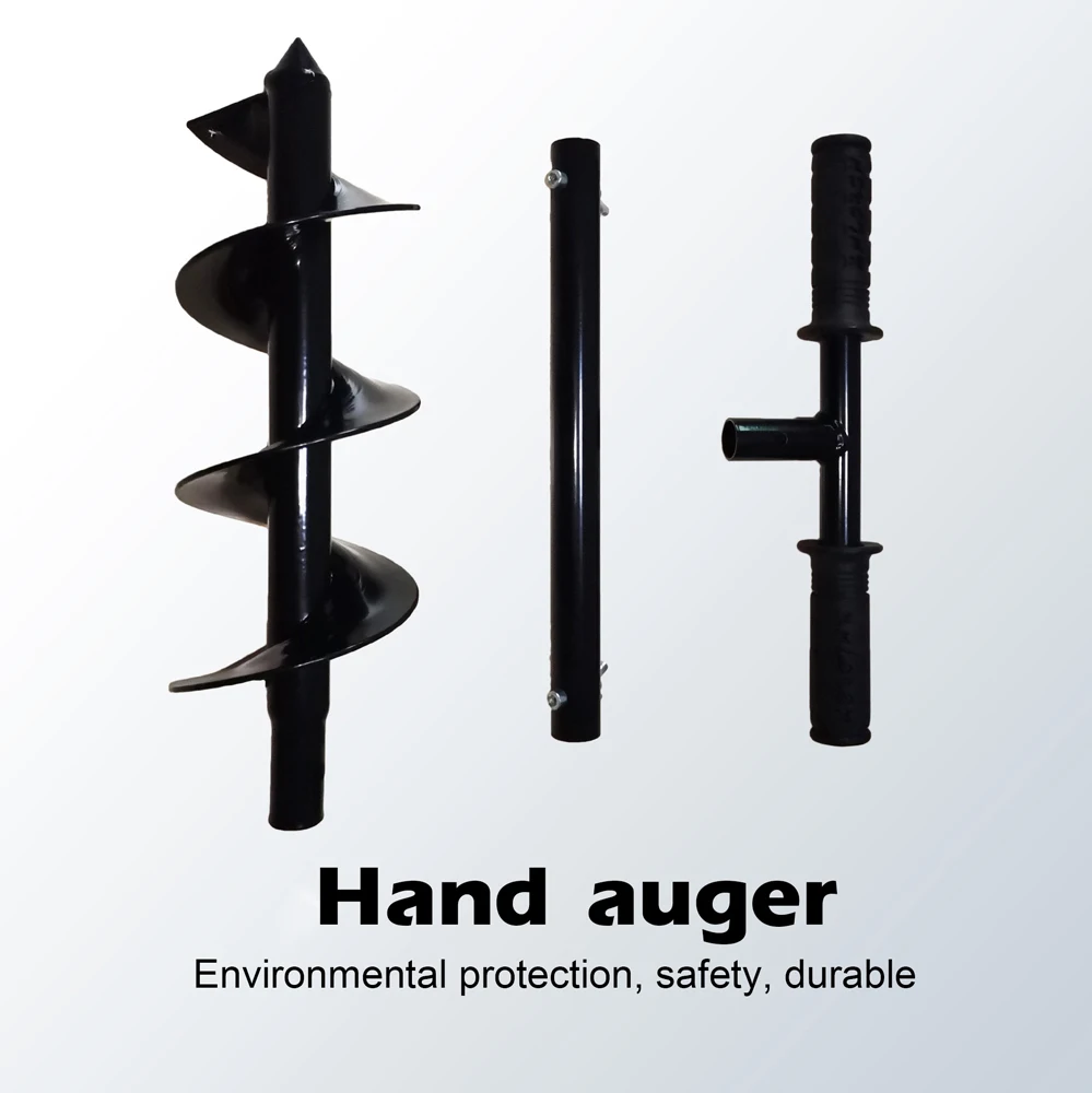 

60x10cm Ground Drill Hand Manual Post Hole Digger W/ Handle For Tree Planting/Vegetable Pine Soil Garden Auger Spiral Drill Bit