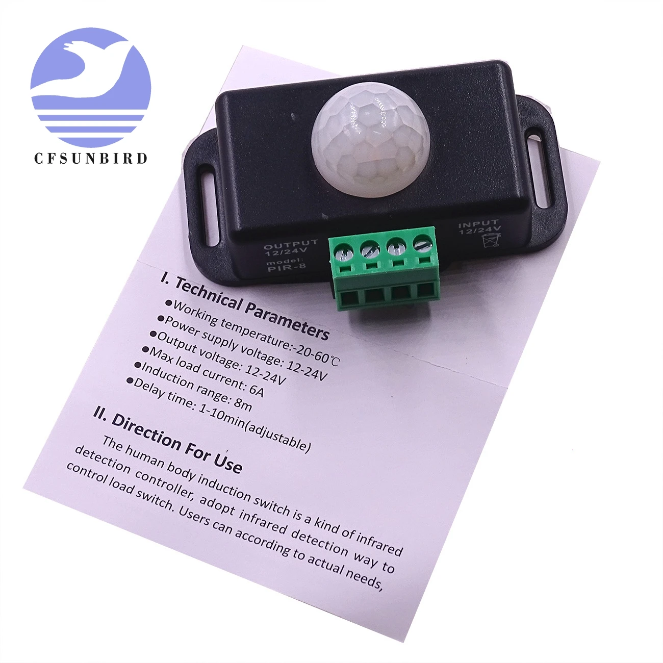DC 12V 24V 8A автоматический переключатель датчика движения PIR ИК инфракрасный детектор выключателей света модуль для светодиодной полосы света лампы