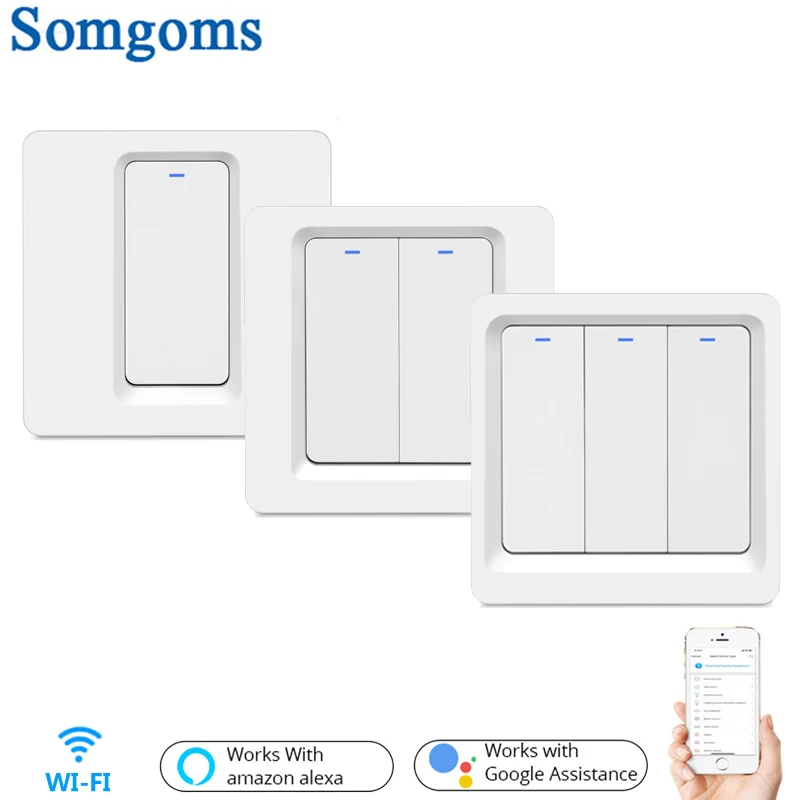 Умный настенный светильник ель с Wi Fi не требует нейтрального провода и N + L