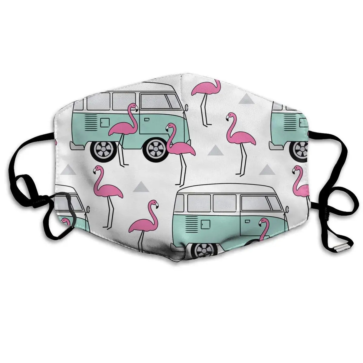 Маска для лица многоразовая моющаяся с мультяшным принтом хлопковая против пыли