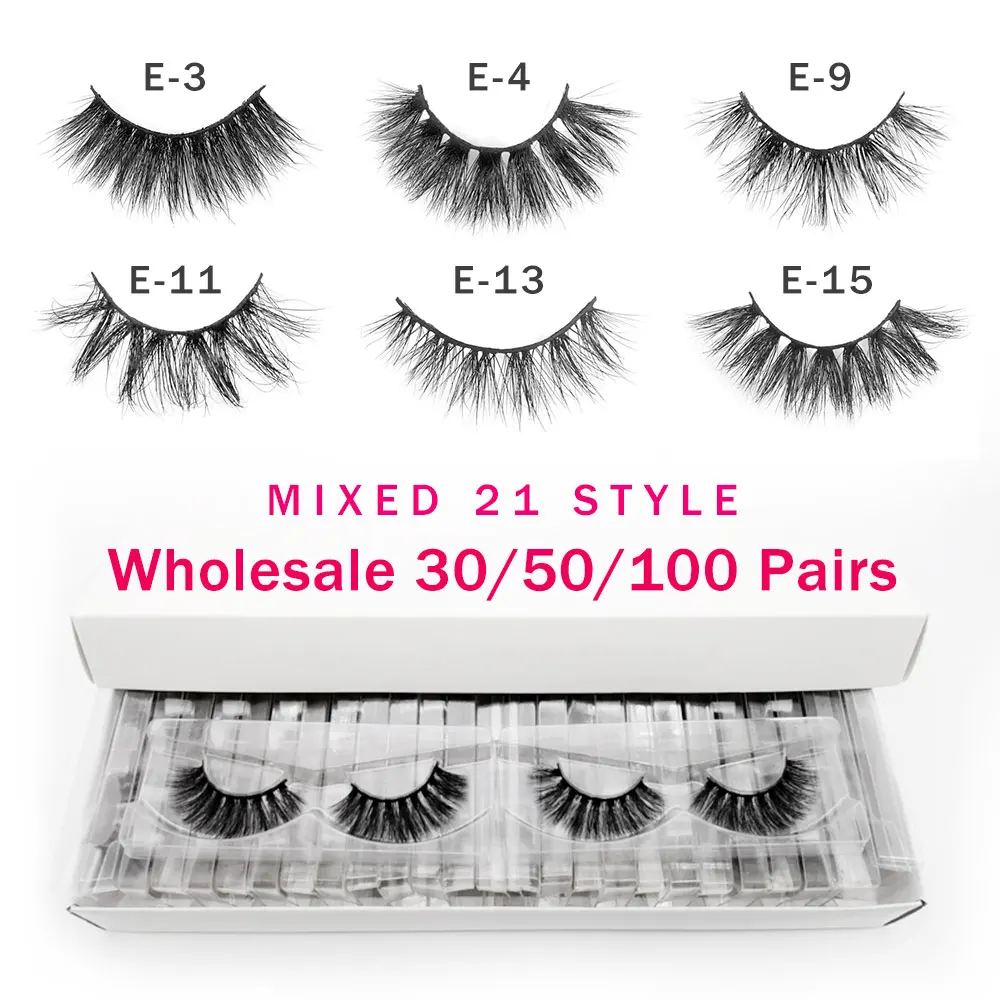 

Wholesale Eyelashes 30/50/100pcs 3d Mink Lashes Natural Mink Eyelashes Wholesale False Eyelashes Makeup False Lashes