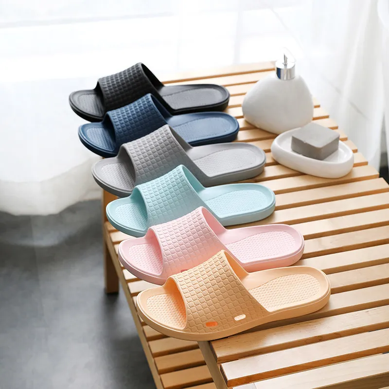 

Home Soft Slippers Ladies/men's Thick Bottom Slipper Women Indoor Bathroom Anti-slip Floor Slides Deodorant Silent Slippers