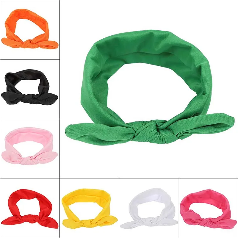 8 шт./лот Повязка на голову для новорожденных Летняя однотонная повязка маленьких