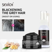 sevich hair beard dye set 100g blackening hair color wax for dying removal white grey hair natural 30ml hair restoration spary