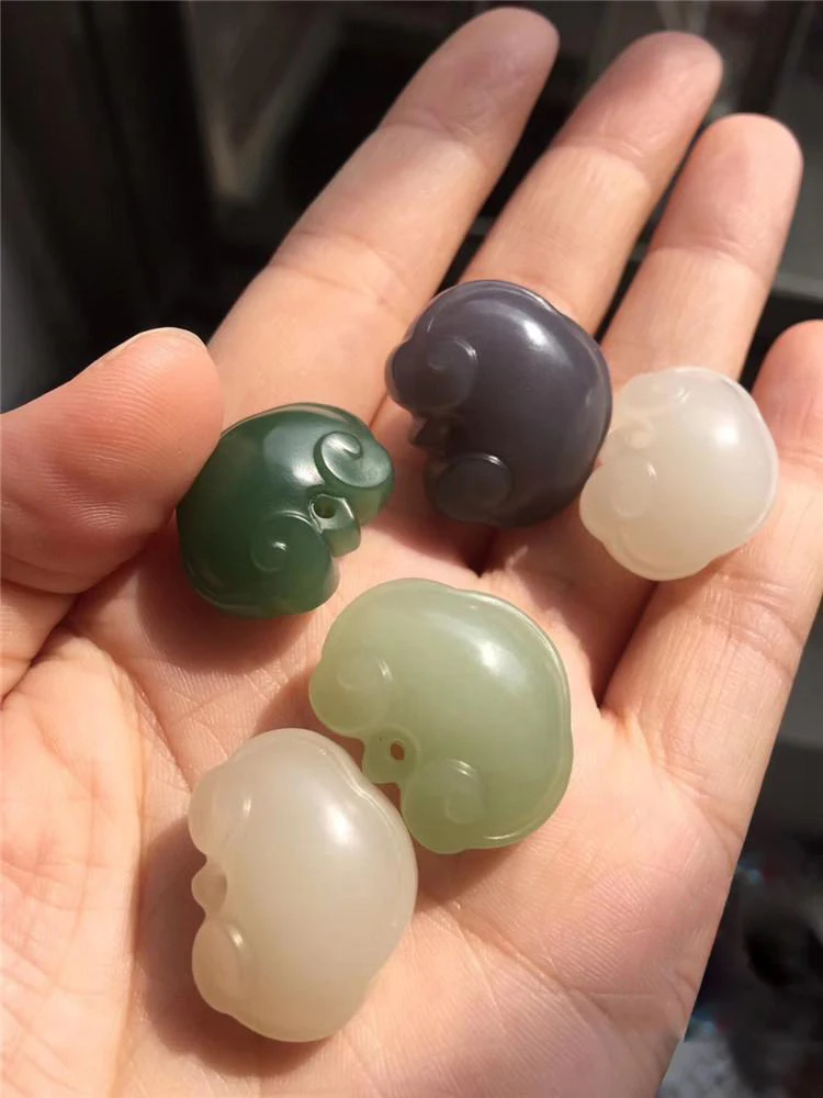 Бутик и тианью кулон нефрит дым фиолетовый белый замок для детей висячий Длинная