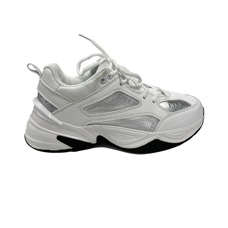 

2021 Dad Shoes Women's Ins Hong Kong Style Silver Casual Shoes Ulzzang Harajuku Couple Sneakers