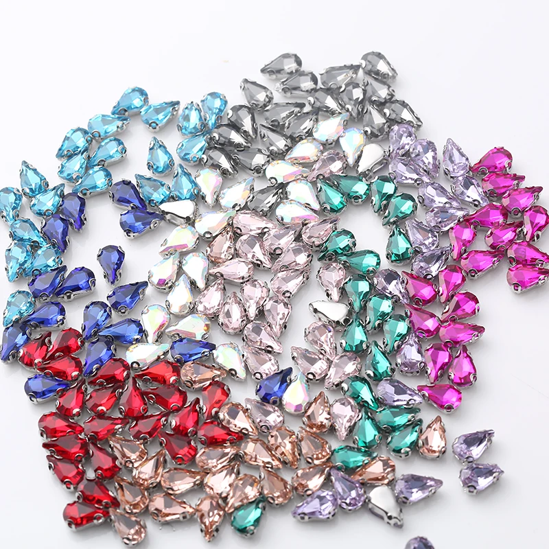 RESEN акция смешанных цветов 6x10 мм 50 шт./лот кристаллические каплевидные стразы для