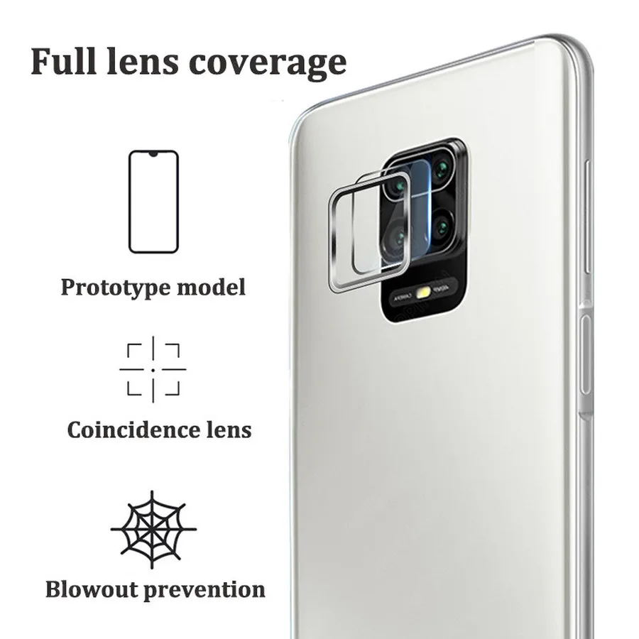 Camera Protector Metal Frame Ring + Tempered Glass For Xiaomi Redmi Note 9S 9 8 Pro Max 8T Case Back Lens Film Screen Protector