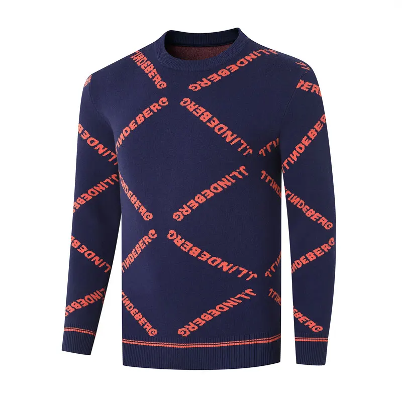 

Korea's Original Single Golf Men's Clothing Autumn and Winter Rabbit Wool Knitted Warm Sweater Golf Long-sleeved Clothes