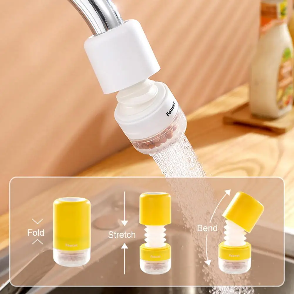 

360° Practical Home Rotatable Water Bubbler Swivel Head Splash-Proof Water Saving Kitchen Nozzle Tap Adapter Device For Home