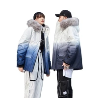mens winter jacket couple korean version 2021 fashion female jacket loose thick winter tide brand camouflage jacket men
