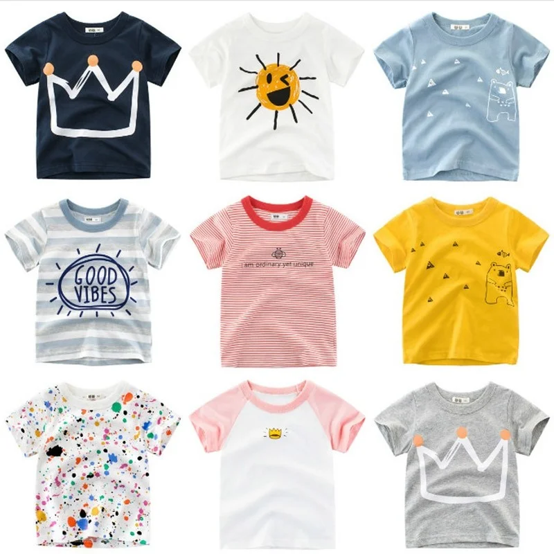 2020 летняя футболка для девочек хлопковые футболки с мультяшным принтом
