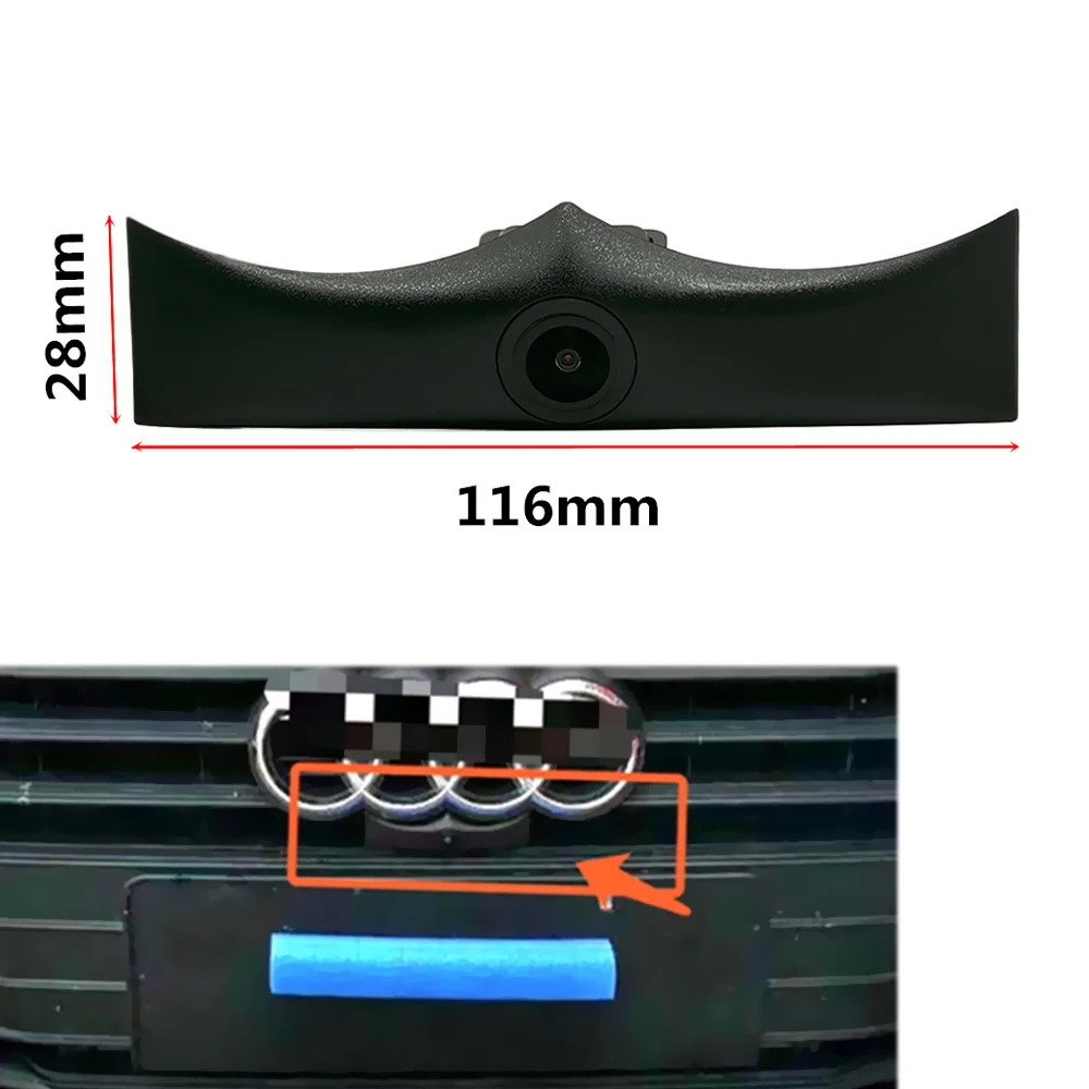 YIFOUM HD CCD Car Front View Parking Night Vision Positive Waterproof Logo Camera For Audi A4 A4L B8 B9 8W 2016 2017 2018-2020