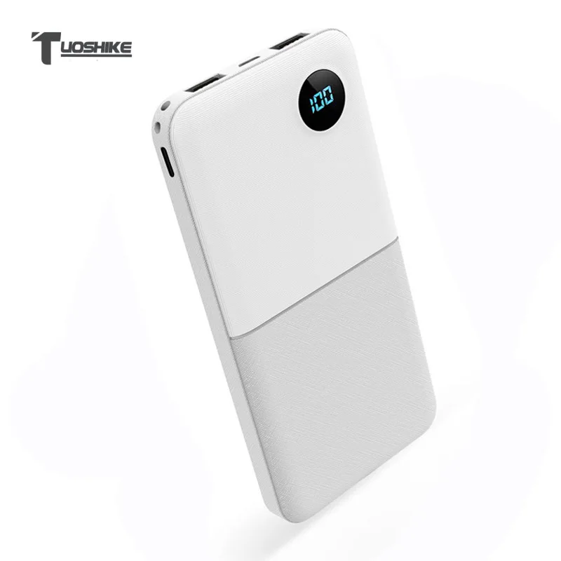 10000 мАч Внешний светодиодный аккумулятор для iPhone 8 XS MAX samsung Xiaomi huawei LG с двумя портами usb power Bank