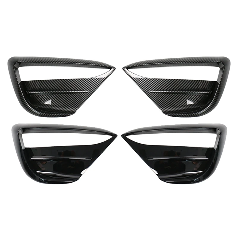 

Car Front Bumper Fog Light Lower Grille Frame Spoiler Splitter Wind Knife for Tesla Model Y