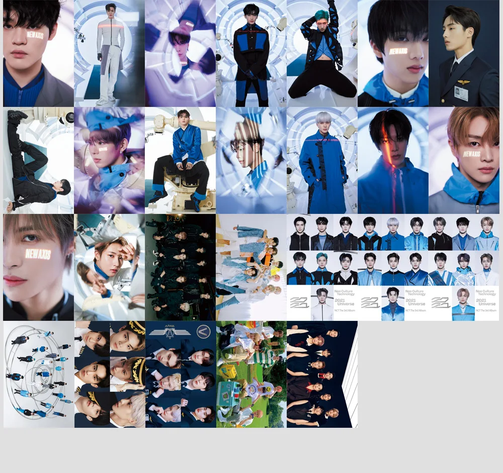 55pcs/set Kpop NCT 2021 UNIVERSE LOMO Cards New Album FAVORITE K-pop Photocards Card photo | Канцтовары для офиса и дома