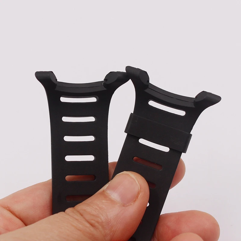 Ремешок силиконовый мягкий для SUUNTO T Series T1 T1C T3 T3C T3D T4C T4D|watch accessories|black strapwatch strap