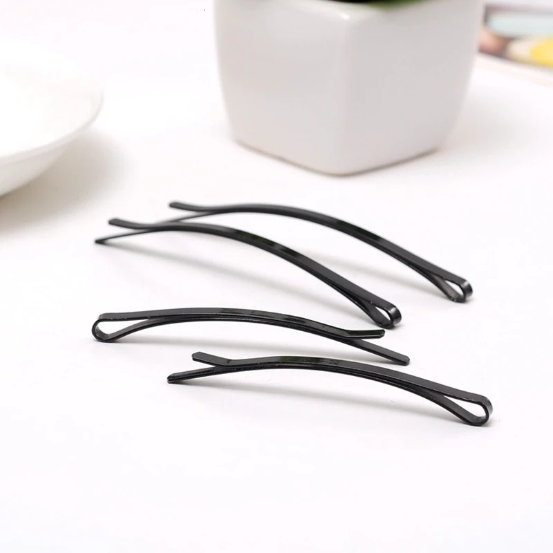 12Pcs 8.5cm Black Hairpins For Women Hair Clip Lady Bobby Pins Invisible Wave Hairgrip Barrette Hairclip Hair Clips Accessories