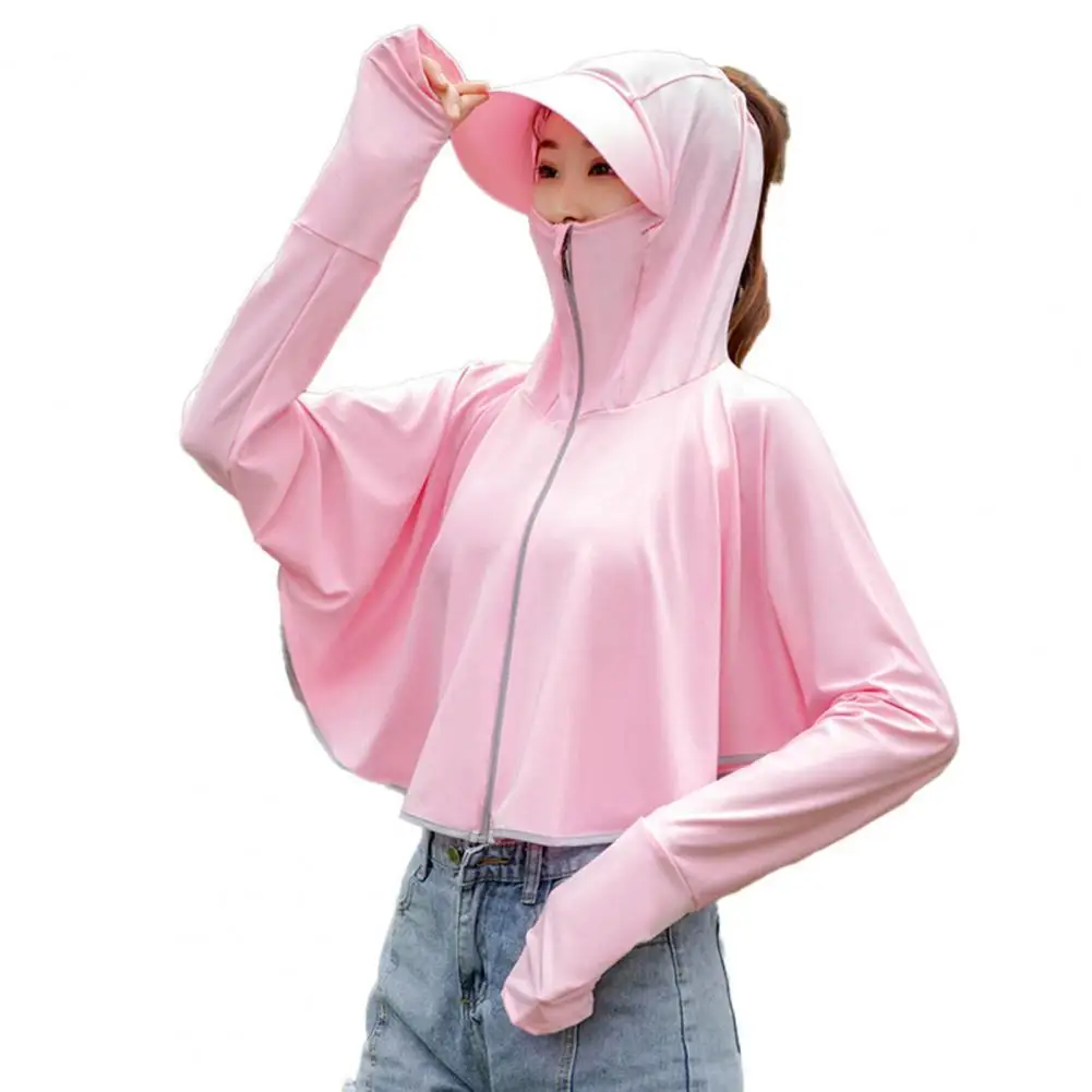 

Summer Coats Sun Clothing Knitted Zipper Women Jackets Open Front Hooded Coat Women's Sun Clothing Outdoor Women Fashion Jacket
