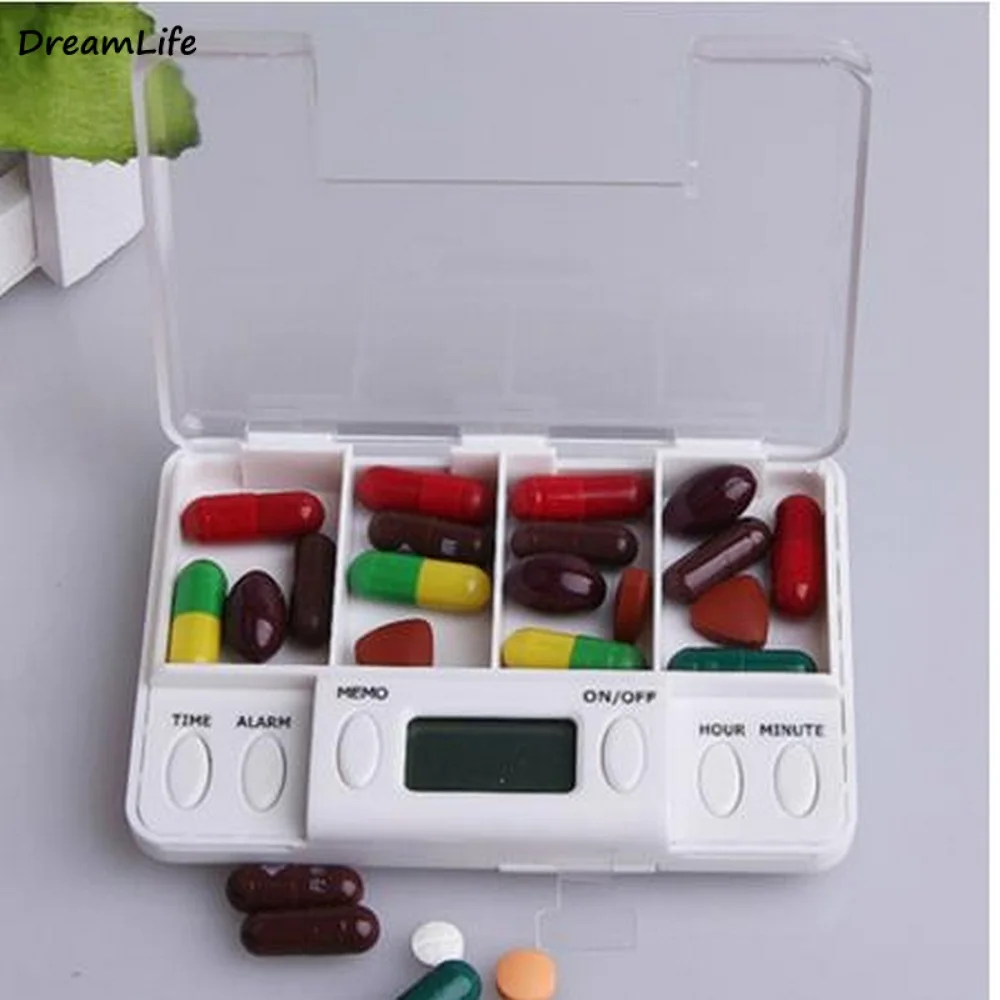 Электронный сроки напоминание медицина ящик для хранения 4 сетки коробки