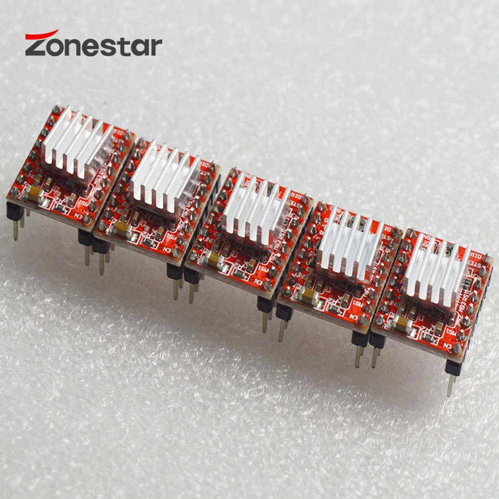 Модуль драйвера шагового двигателя ZONESTAR A4988 с радиатором детали для 3D-принтера 5