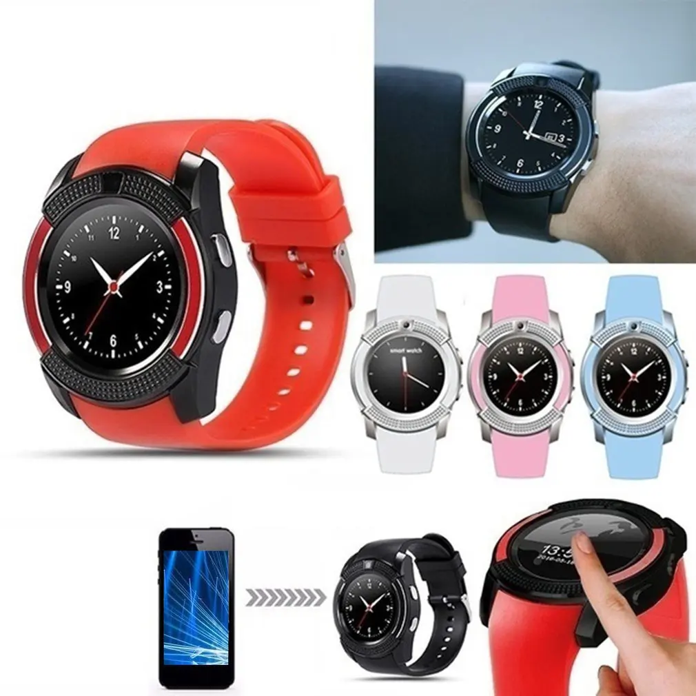 V8 SmartWatch Bluetooth Smartwatch с сенсорным экраном наручные часы камерой/слотом для sim карты