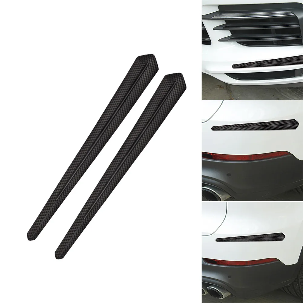 

2 шт., наклейка на передний и задний бампер из углеродного волокна