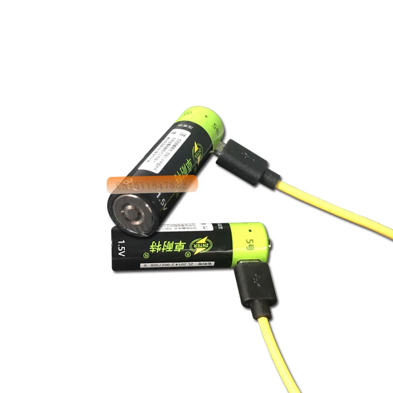 4 шт. перезаряжаемые литий-полимерные батарейки ZNTER 1 5 в AA 1250 мАч с USB-кабелем |