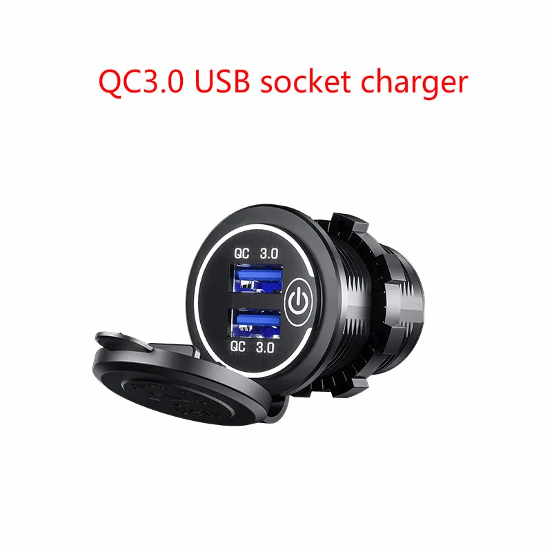 Быстрая зарядка 3 0 зарядных порта USB для автомобиля Зарядное устройство Разъем