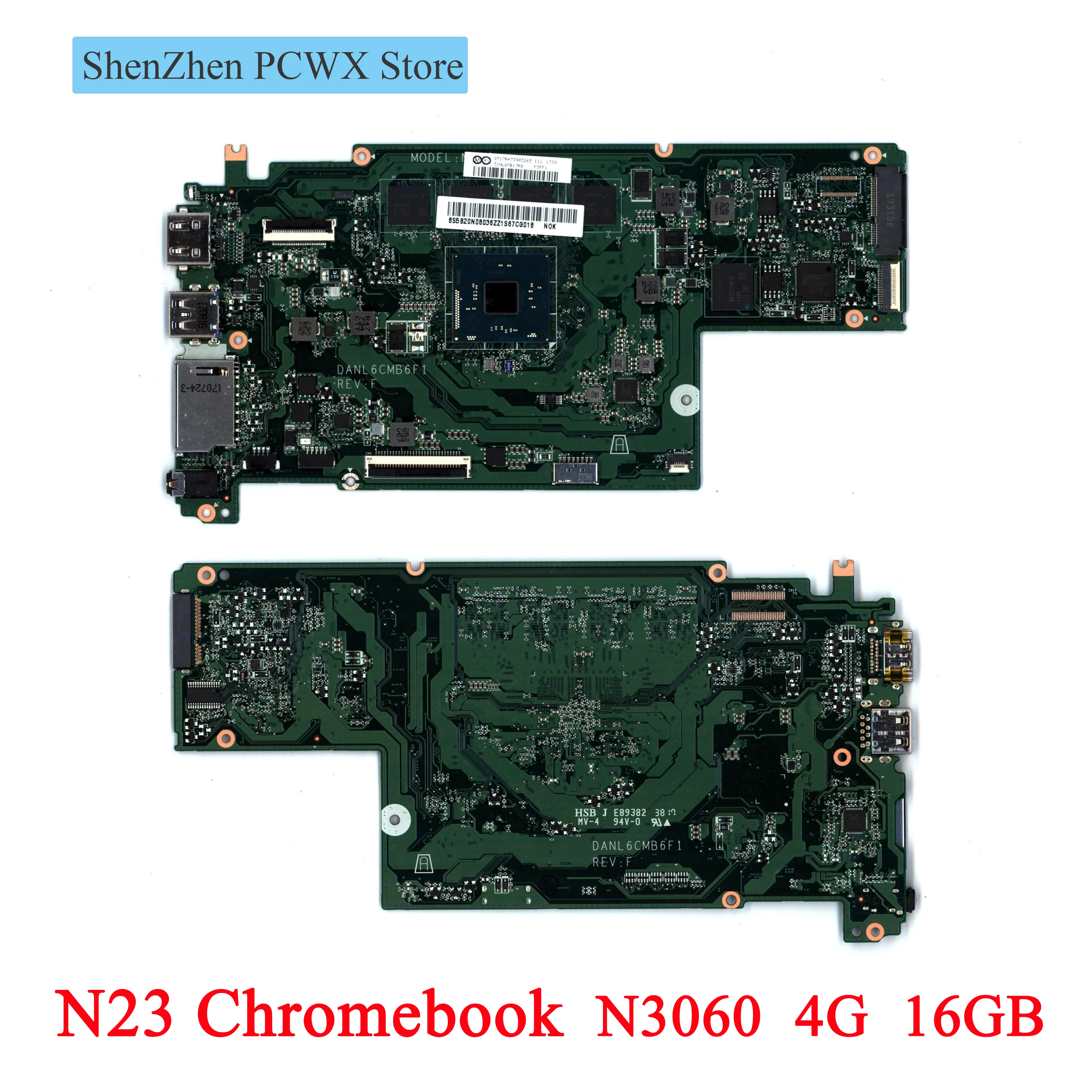 Для N23 Chromebook 80YS Ноутбук Lenovo интегрированная материнская плата DANL6CMB6F1 5B20N08036 N3060 4G 16G