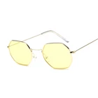Солнцезащитные очки в винтажном стиле для мужчин и женщин, зеркальные солнечные аксессуары с квадратными линзами цвета океана, в металлической оправе