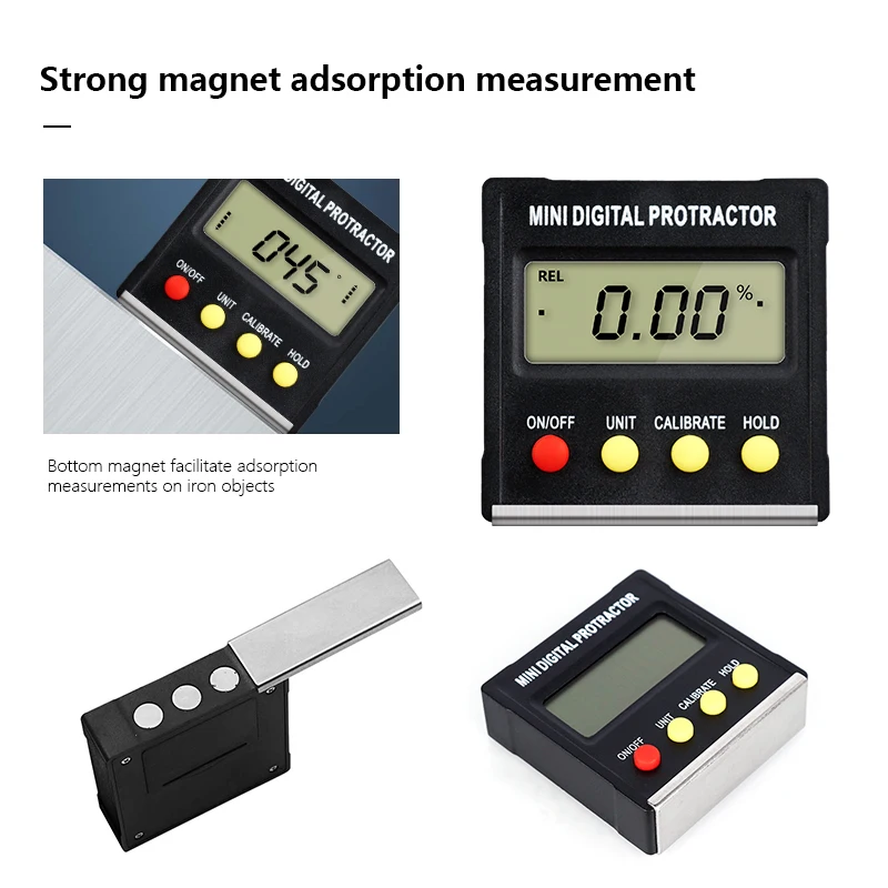 360 Degree Mini Digital Protractor Inclinometer Electronic Level Box Magnetic Base Measuring Tools | Инструменты