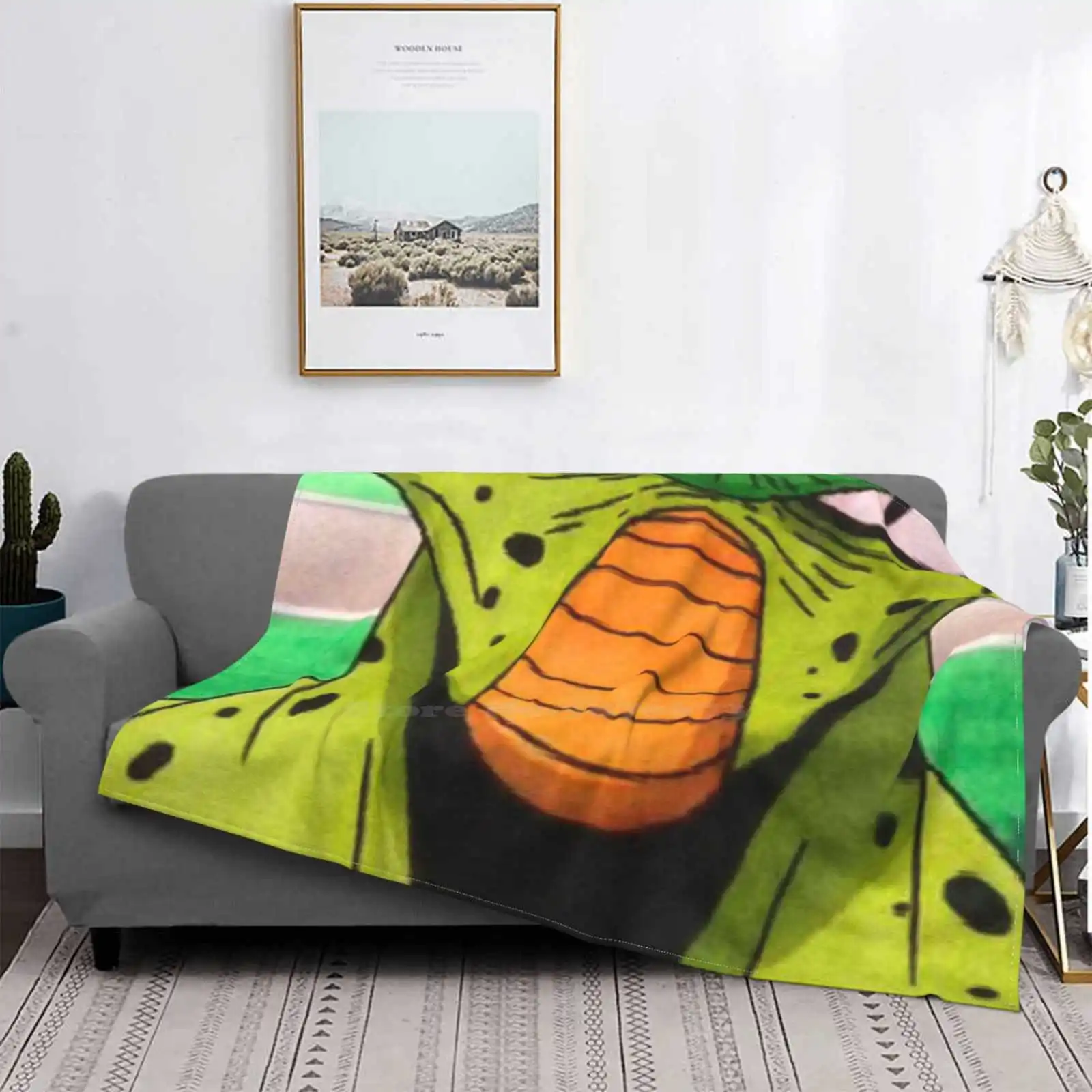 Маска Z Cell Goku Saiyan мягкое теплое легкое одеяло аниме|Одеяла| |