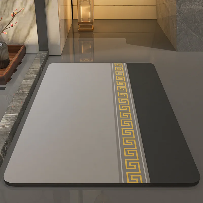 

Eovna Diatomite Earth Bath Mats Non Slip Fast Drying Bathroom Carpet Rug Easy Clean Hard Shower Mat Floor Foot Mat for Toilet