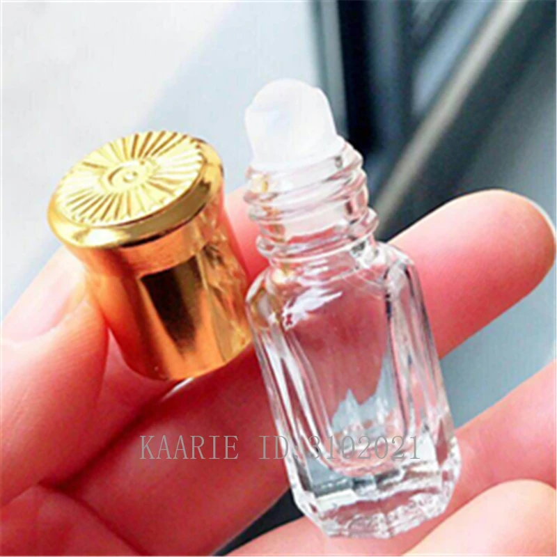 

3ml Mini Glass Essential Oil Roller Bottles With Glass Roller Balls Aromatherapy Perfumes Lip Balms Roll On Bottles 20/50pcs