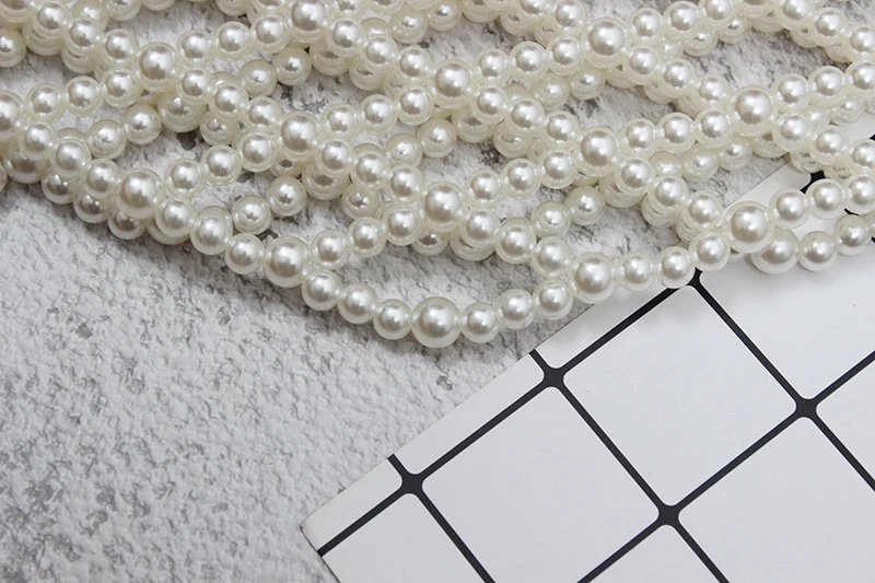 

[EAM] White Pearl Elegant Split Joint Casual Belt Personality Women New Fashion Tide All-match Spring Autumn 2021 1DD7963