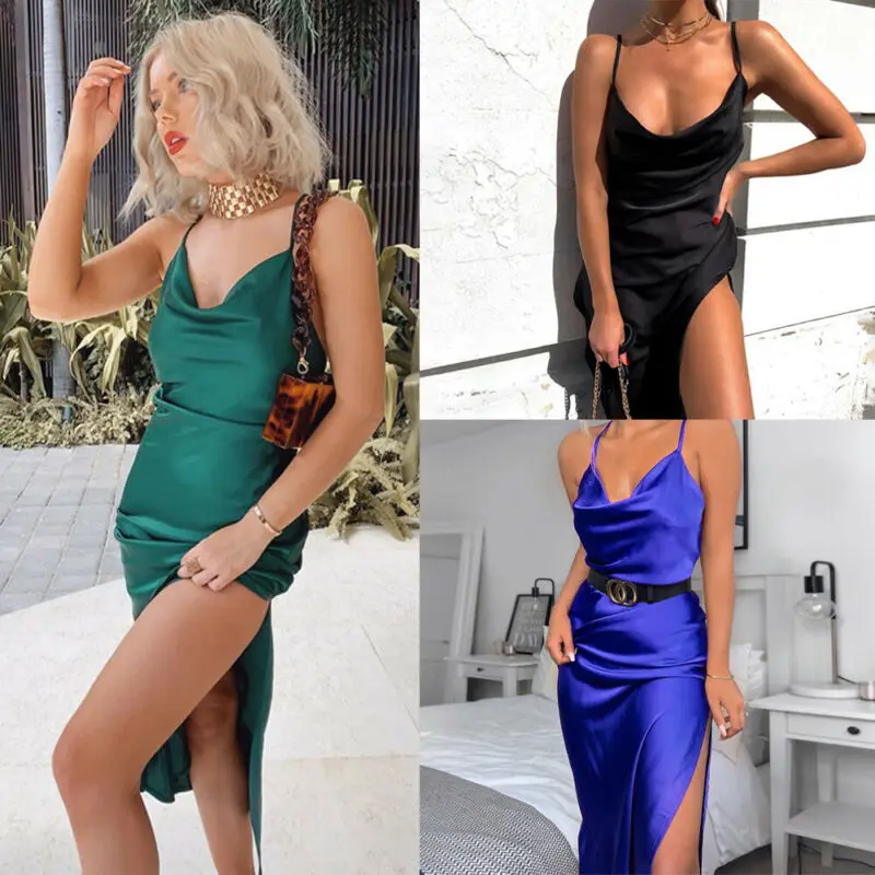 Зеленое летнее платье на тонких бретельках женское Бандажное без рукавов для