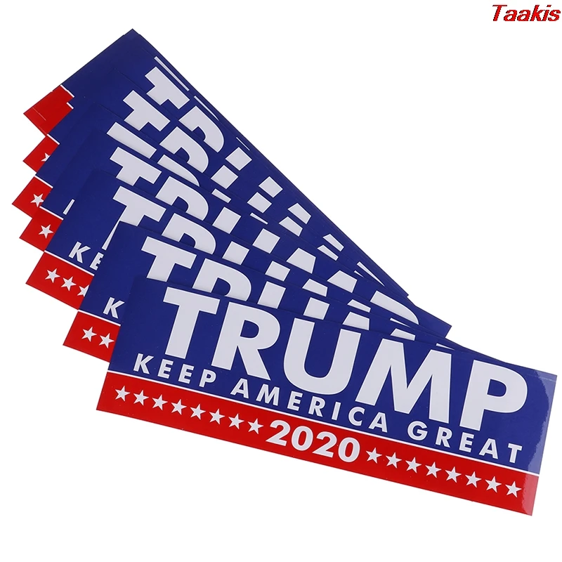 

Accessories PVC For President 2020 Bumper Styling Car Body Exterior Donald Decoration Trump 10pcs/set DIY Removable Car Sticker