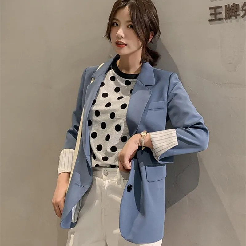 Женский офисный Блейзер HziriP новинка 2020 женские куртки и блейзеры с английским