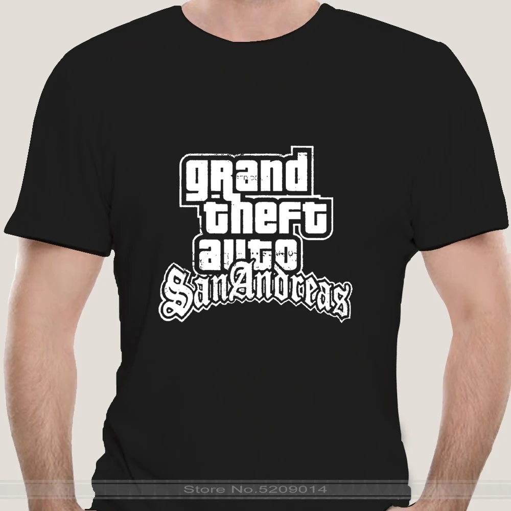 Модная Мужская хлопковая футболка бренда teeshirt с gta san принтер grand theft auto | одежда