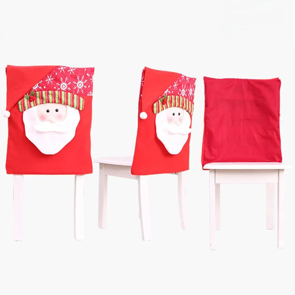 Рождественская серия чехол для стула стульные чехлы на заднюю панель