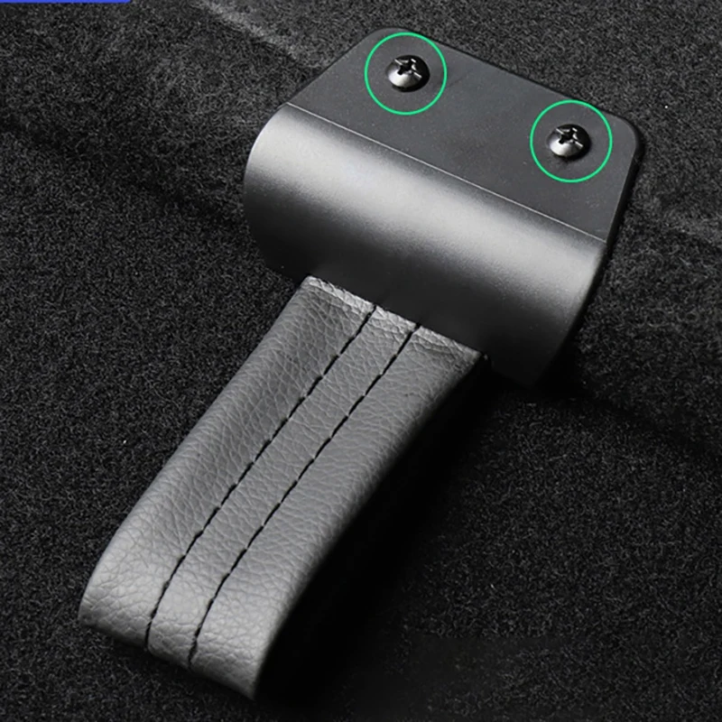 Автомобильный кожаный интерьер багажник панель ручка портативная для Tesla модель